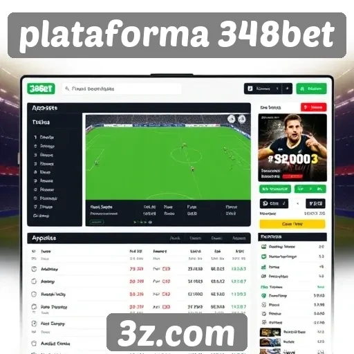 Interface do usuário da plataforma 348bet é intuitiva